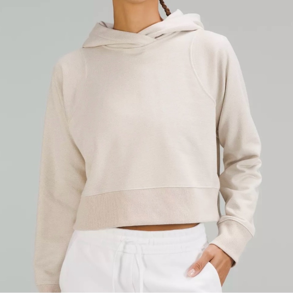Lululemon | Loungeful Cropped Hoodie in Beige/Bone Sparkle™ (US 14)